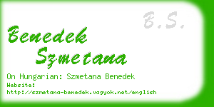 benedek szmetana business card